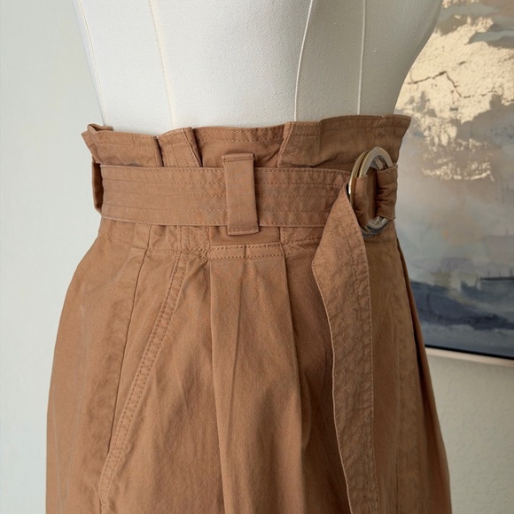 NWT Banana Republic Tan Belted Paper Bag Midi Skirt Size-6Tall - Picture 11 of 16